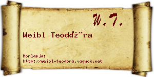 Weibl Teodóra névjegykártya